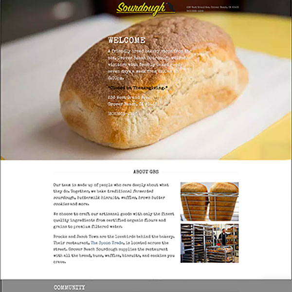 Grover Beach Sourdough Website